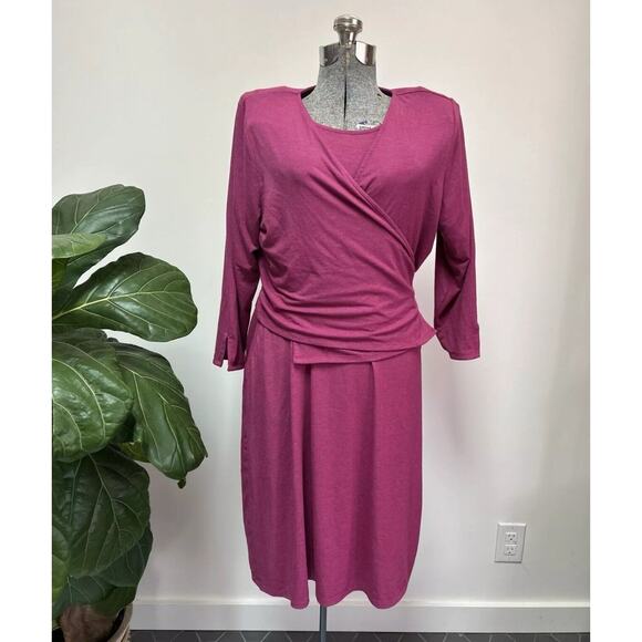Betabrand Dress Wrap Top Stretchy Comfort Maroon Set Lot Plus Size 2x - Picture 1 of 10